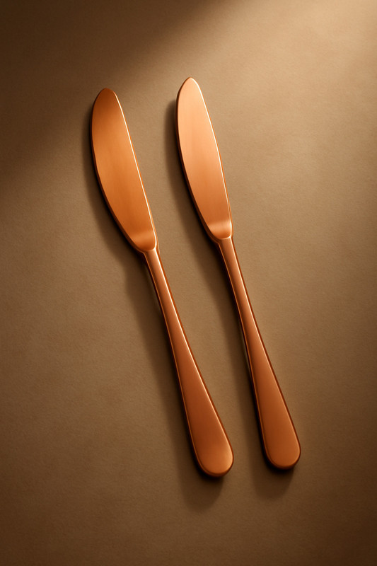 NEERAK Premium COPPER Stainless Steel Butter Knife Set – Pack of 2 Stainless Steel Bread Knife, Butter Spreader Set(Pack of 2)