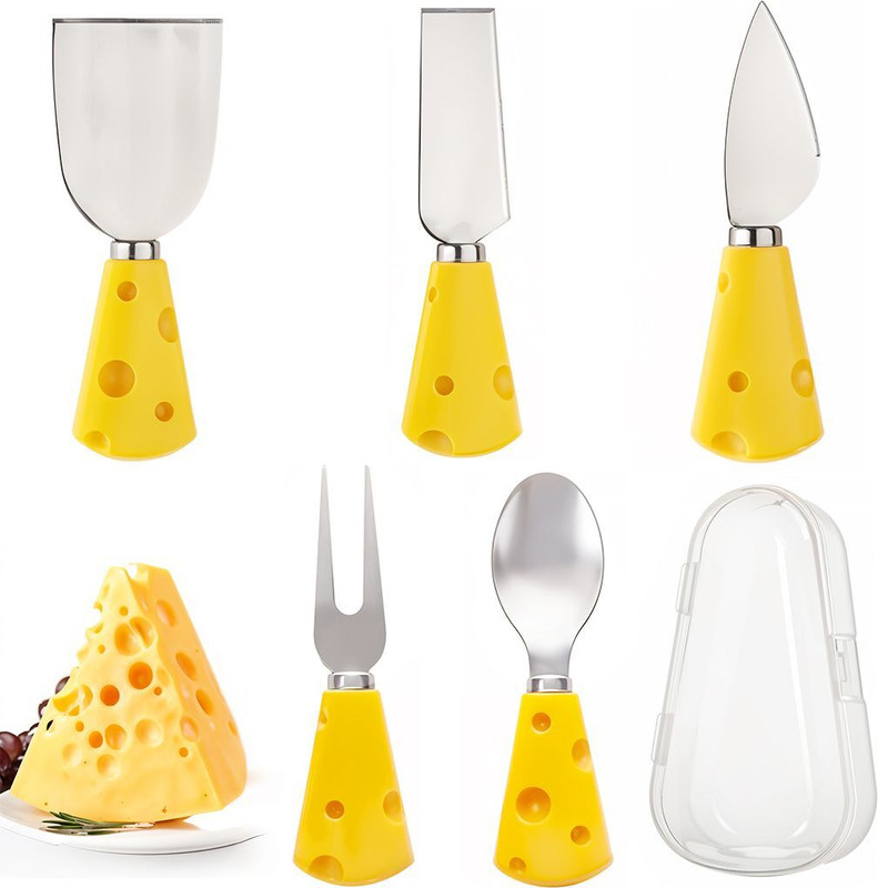 Zibuyu Stainless Steel Cheese Serving Set Tools and Accessories Stainless Steel Cheese Knife Set(Pack of 6)