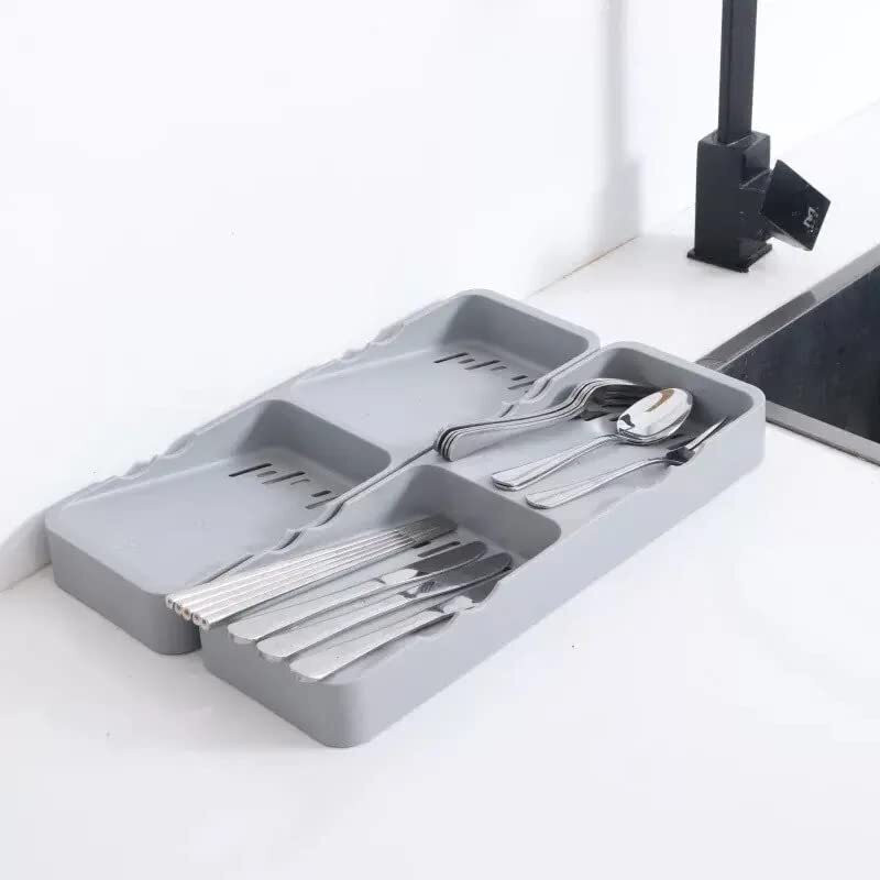 SUKHAD Kitchen Drawer Organizer with Knife Holder Plastic Bread Knife, Butter Spreader, Fruit Knife(Pack of 1)