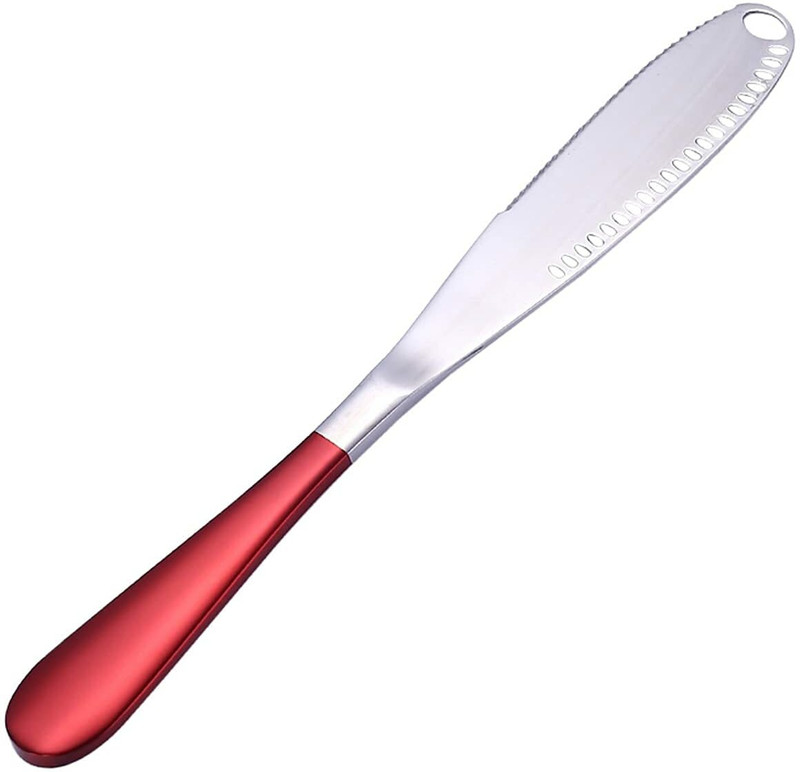TOMATUS 3 in 1 Stainless Steel Butter Knife for Bread Butter Cheese Jam Slicer Stainless Steel Cheese Knife, Butter Spreader(Pack of 1)