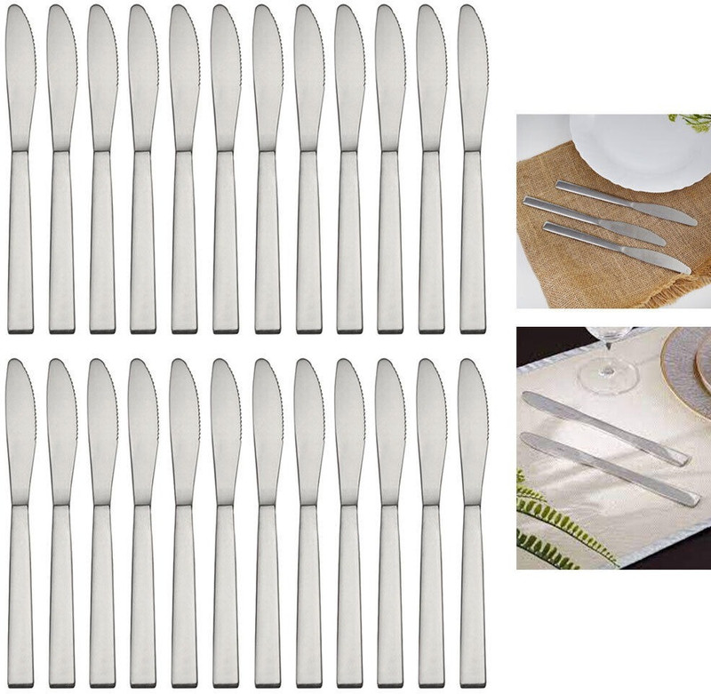 Fably Stainless Steel Butter Knife 24 pc Best Product Steel knife (pack of 24) Stainless Steel Dessert Knife Set(Pack of 24)