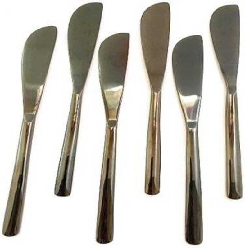 VIBHSA Stainless Steel Table Knife, Butter Spreader, Dessert Knife Set (Pack Of 6) Stainless Steel Table Knife, Butter Spreader, Dessert Knife Set(Pack of 6)