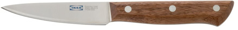 IKEA VARDAGEN Paring knife, stainless steel/walnut, 9 cm (4 ") Stainless Steel Fruit Knife(Pack of 1)
