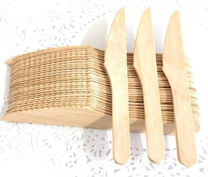 BAKERS4U Wooden Table Knife, Butter Spreader, Dessert Knife, Table Knife, Spatula Spreader Knife Set(Pack of 200)