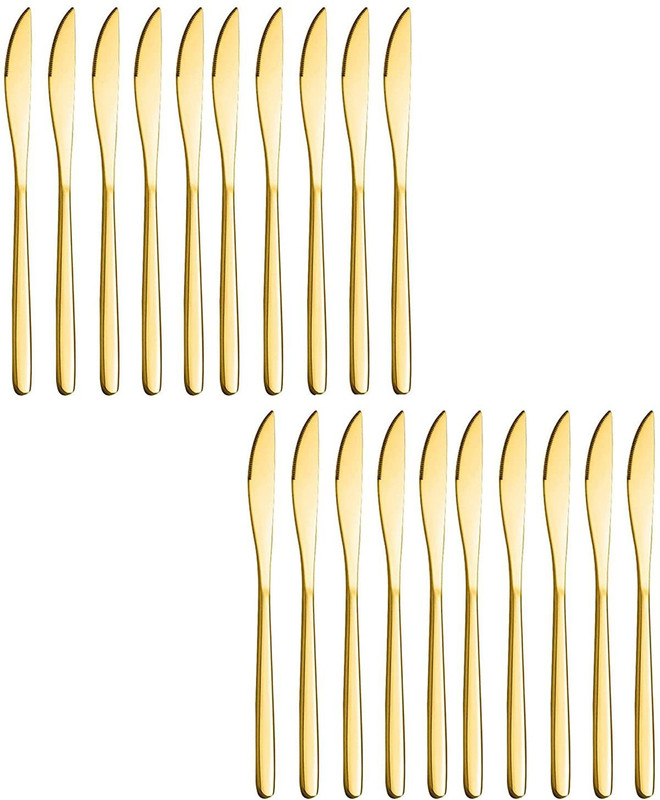 pepplo Stainless Steel, Goldware Set Butter Knives Set(Gold,Set of 15) Stainless Steel Butter Spreader Set(Pack of 15)