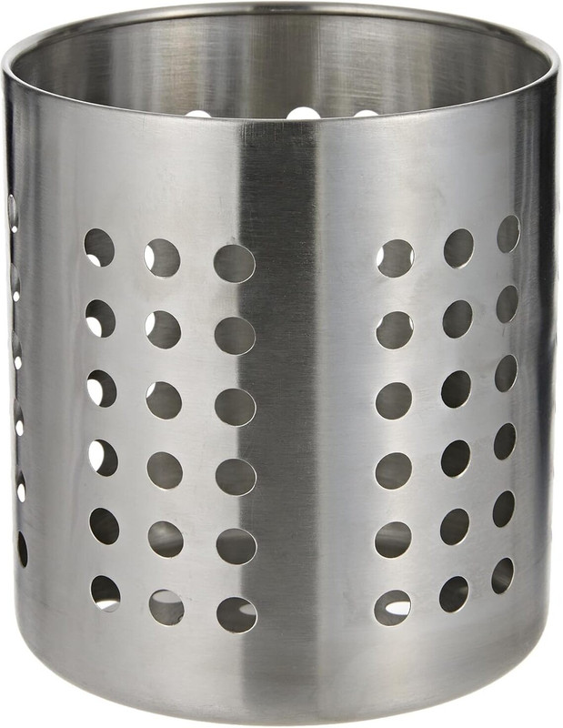 KV Crockwares Stainless Steel Round Ordning Cutlery Caddy (Multicolour, 4 3/4 Inch) Foil Holder