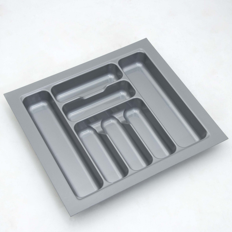 Plantex Cabinet Cutlery Tray Organizer for Modular Kitchen (Grey-21 X 18.5 Inch) Plastic Cutlery Set(Pack of 1)