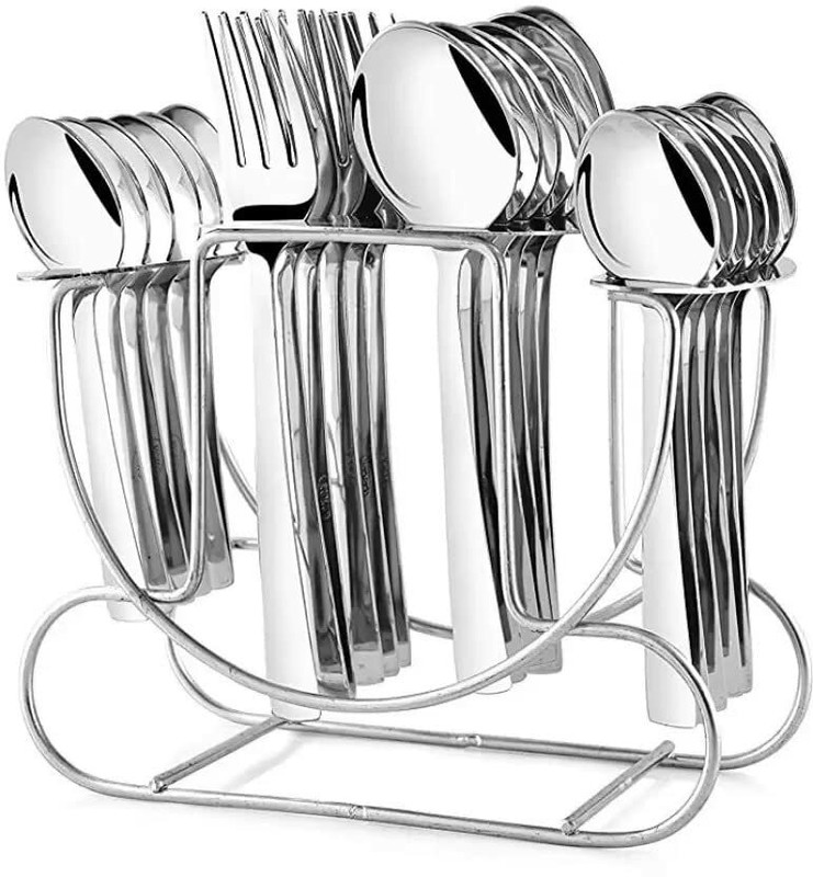 Kalra Lifetime Products Empty Cutlery Holder Case(Silver Holds 24 Pieces)