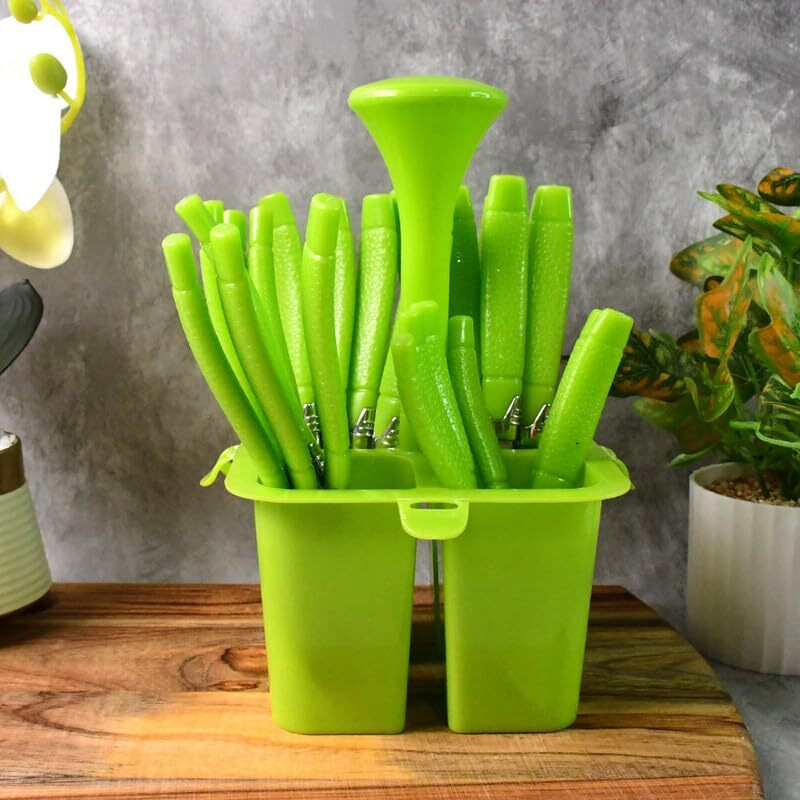 DRUMSTONE This 24-piece cutlery set brings a complete dining solution for families, Disposable Plastic Cutlery Set(Pack of 1)