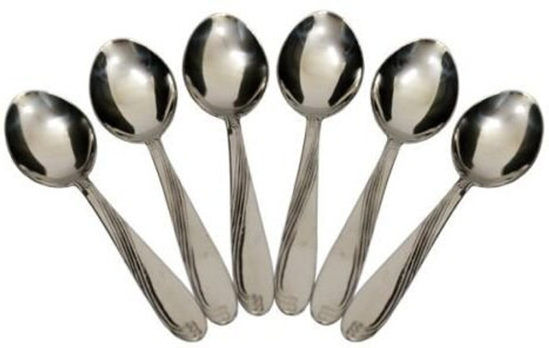 SABBY Stainless Steel Spoon Set of 6 Stainless Steel Cutlery Set(Pack of 6)