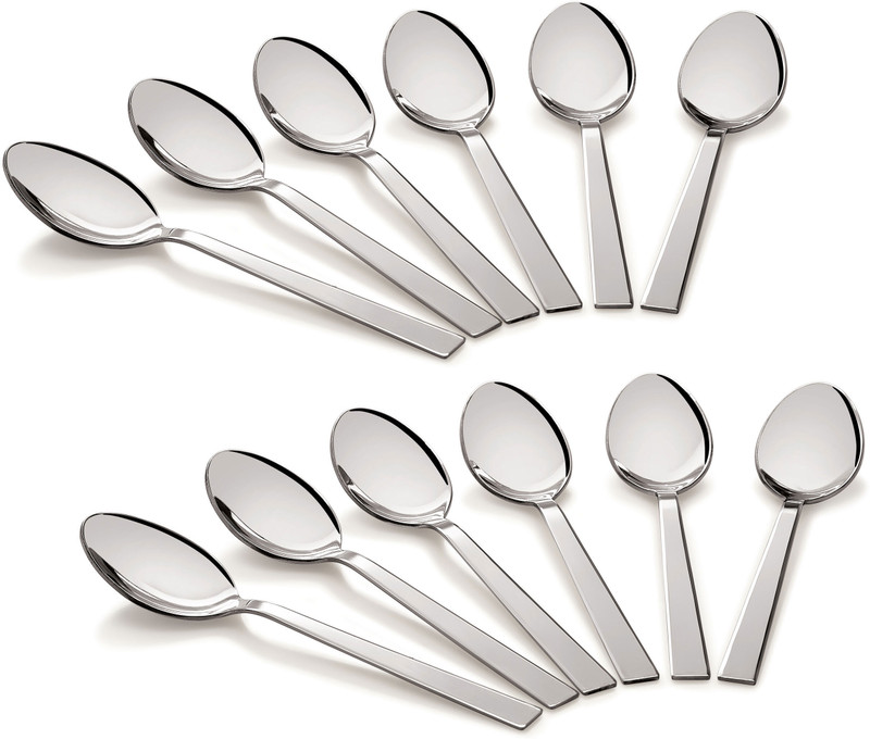ANJALI 12 Pcs Wednesday Desert Spoon Set Stainless Steel Cutlery Set(Pack of 12)