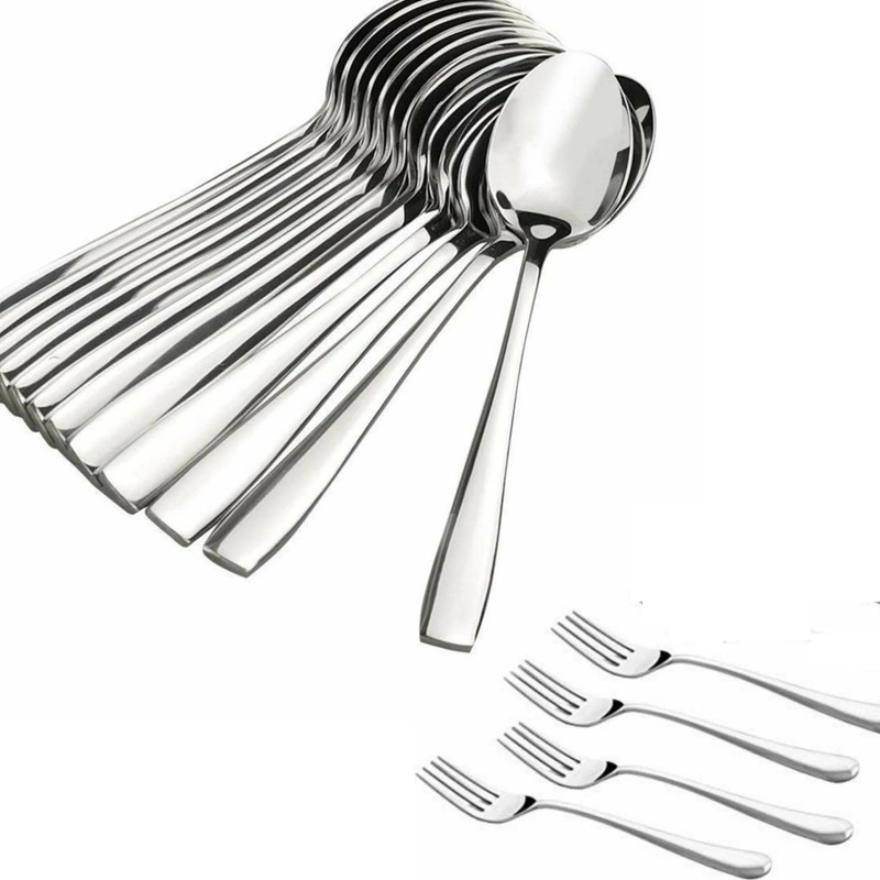 VEEKAY PLUS Premium Stainless SteelCutlery Set (Pack of 16) | Elegant Spoons, Forks & Knives Stainless Steel Cutlery Set(Pack of 16)