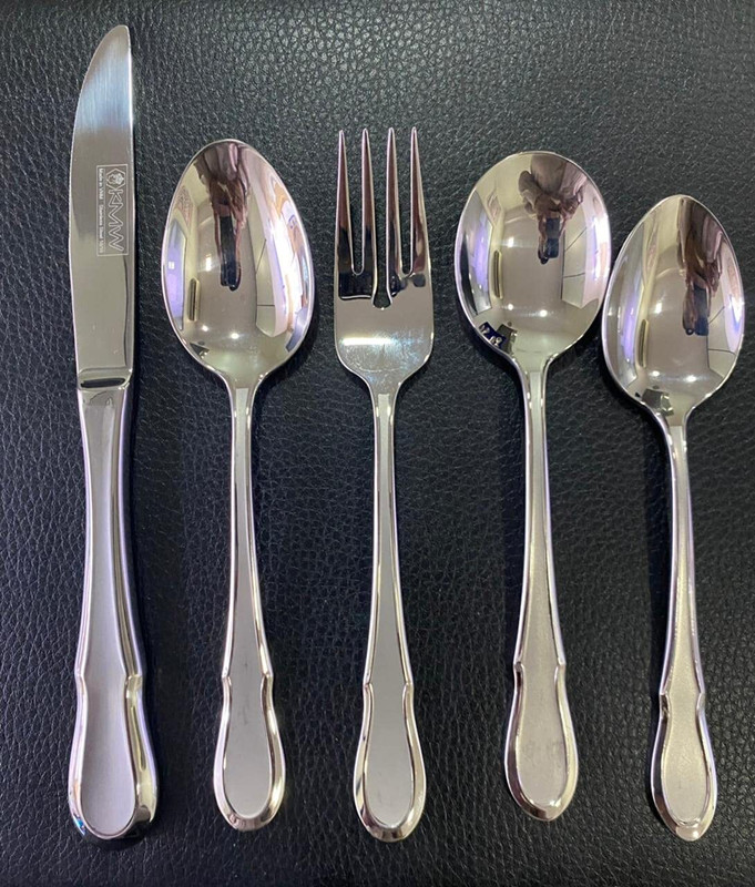KMW High-Performance Build Cutlery Celine Series Two Tone 30 pcs Set Steel Cutlery Set(Pack of 1)