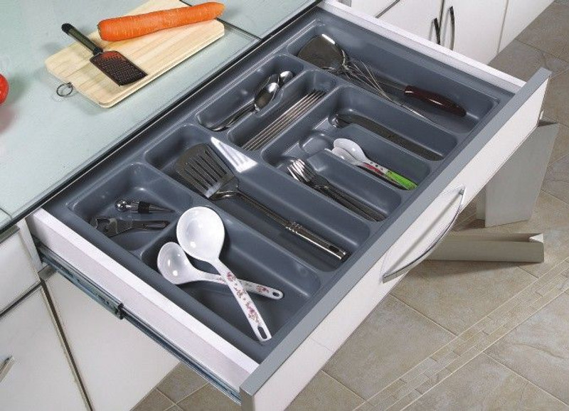 DBR PVC Kitchen Cutlery Tray for Drawer Width 60CM Disposable Plastic Cutlery Set(Pack of 1)