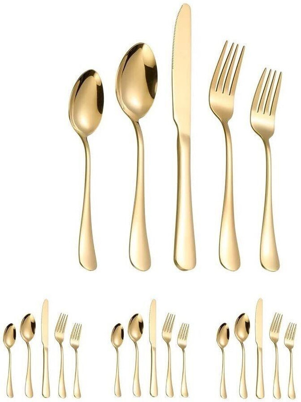 CherryBox Elegant Cutlery Set for Home Dinning Flatware Mirror Polish,Tableware Set Stainless Steel Cutlery Set(Pack of 20)