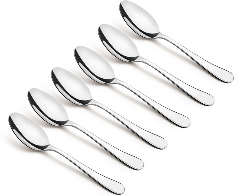BERGNER BE Essentials Baguette Stainless Steel 6 Pcs Tea Spoon Set,14.5cm Long, Silver Stainless Steel Cutlery Set(Pack of 6)