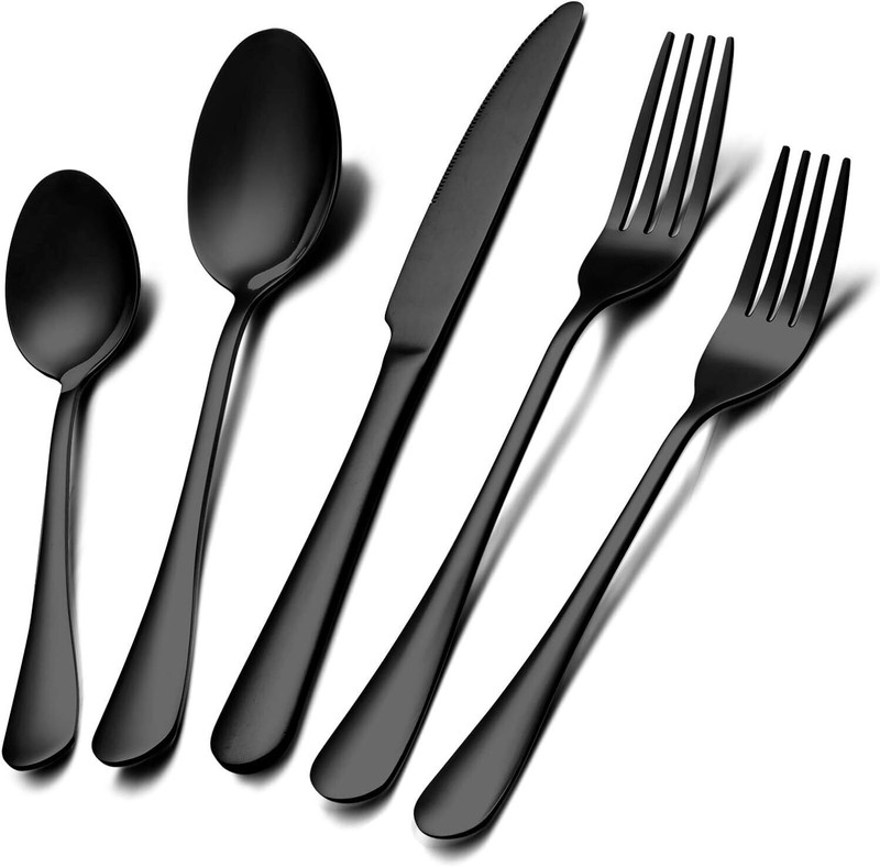 ZUCLLIN Stainless steel flatware set,tableware cutlery set spoons,fork and knife kitchen Stainless Steel Cutlery Set(Pack of 5)