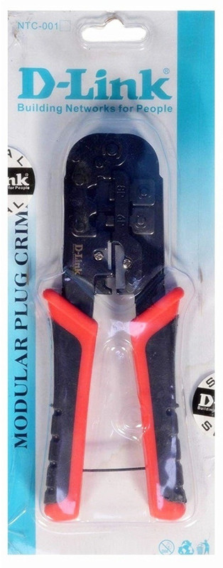 D-Link NTC-001 Dlink Crimping Tool Wire Cable Stripper Cutter RJ 45 LAN Modular Plugs Combo Set Designed for Gaming(Multicolor)