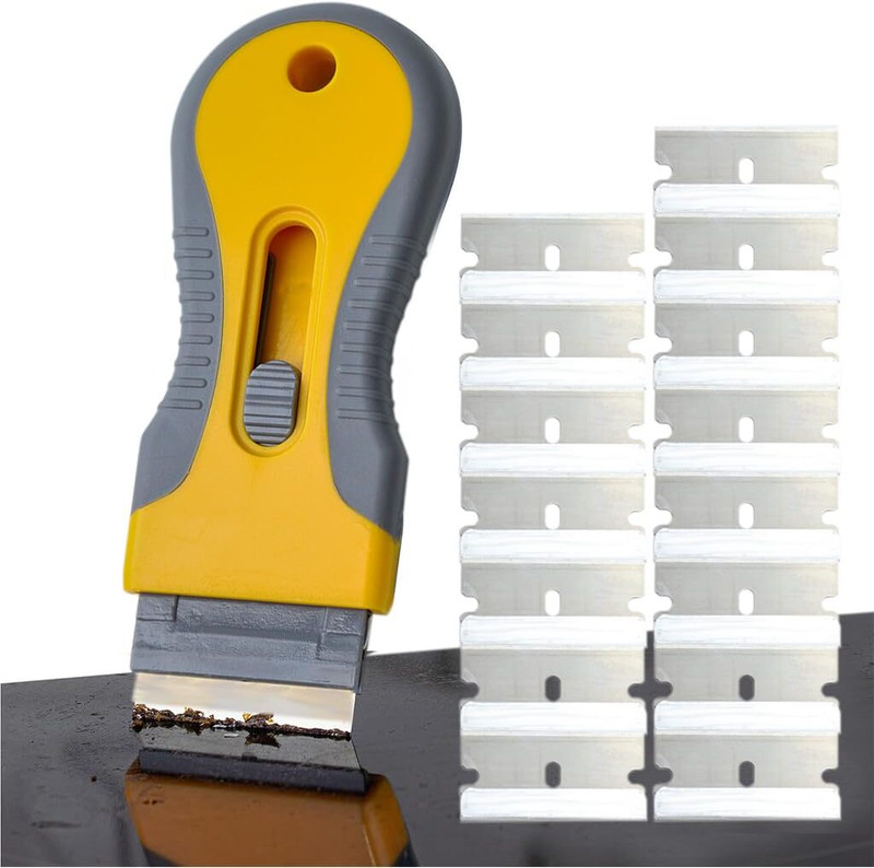 Vastarpara Multipurpose Blade Scraper with 15 Blades – Glass, Sticker, Paint Remover Tool Rust Removal Solution(1 g)
