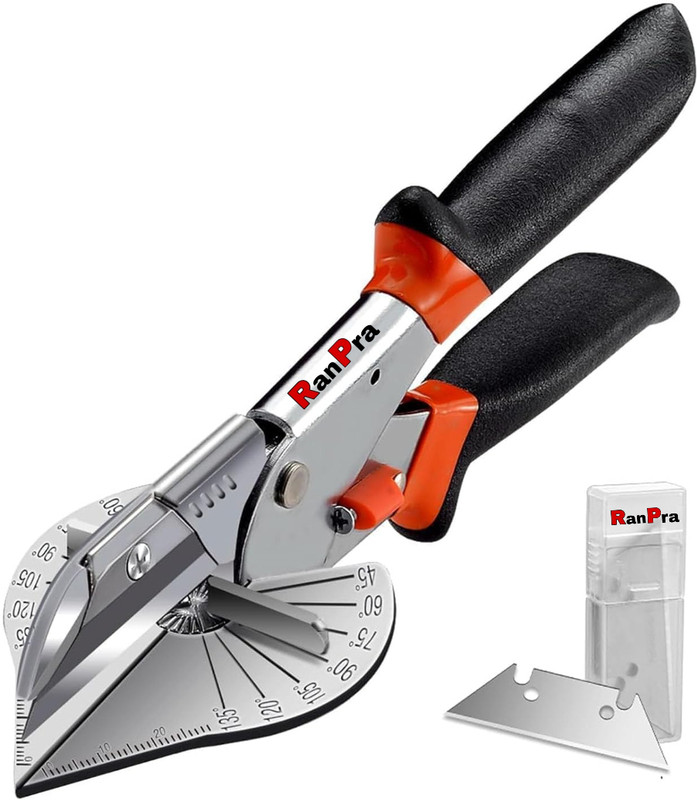 RanPra 45-135 Degree Multi Angle Miter Shear Cutter Hand Tools Soft Wood Cutter Black Pipe Cutter