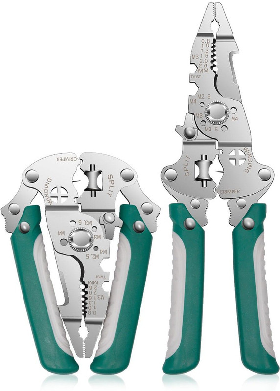 Kezona 9 in 1 Multifunction Plier Stainless Steel Wire Stripper Needle Nose Plier Needle Nose Plier(Length : 8.5 inch)
