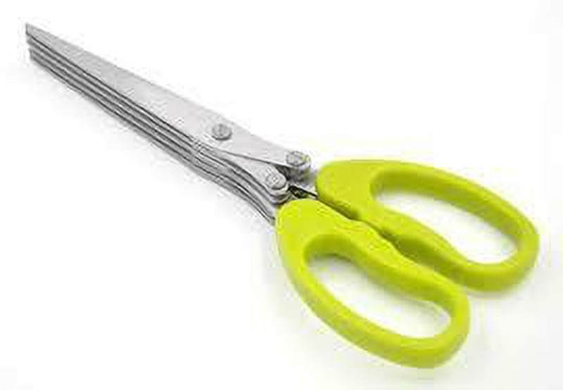 Gree9 Store Stainless Steel vegetable Scissor With 5 Blades&Cleaning Brush MulticolorPk-1) Stainless Steel Herbs Scissor(Multicolor, Pack of 1)