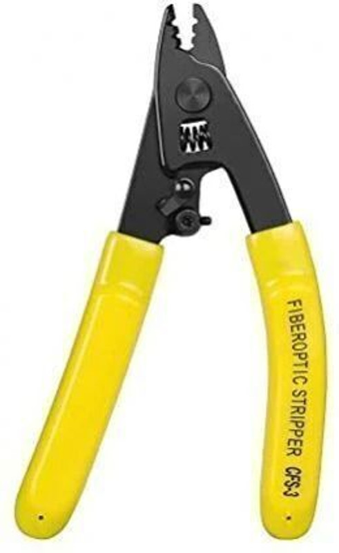 BALRAMA 3 Hole Fiber Stripper with 6" TPR Handle Optic Fiber Cable Stripping Tool OFC Network Interface Card(Fiber Optic Stripper include 1.5mm Hex Key for Fine Adjustments of Fiber Striper)