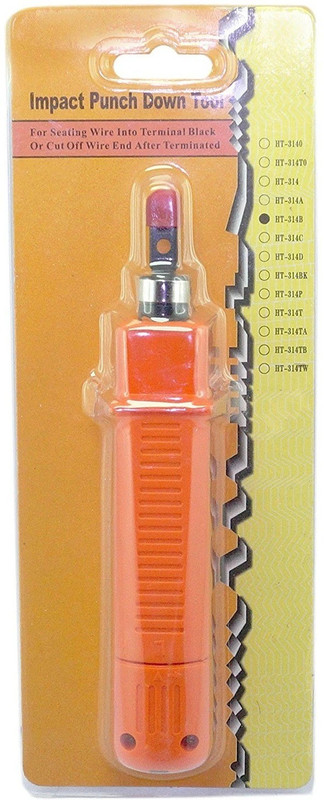 BALRAMA Punch Down Tool Ht-314 Punching Tool Telephone Wire Reticle Keystone Network Cab Network Interface Card(Orange)