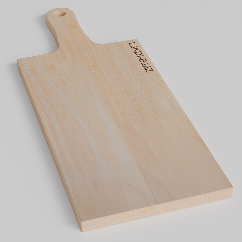 Lakdi Baaz Rubber Wood Square Chopping Board Solid Wood Chopper/Cut Board/Serving Board Wooden Cutting Board(Brown Pack of 1)