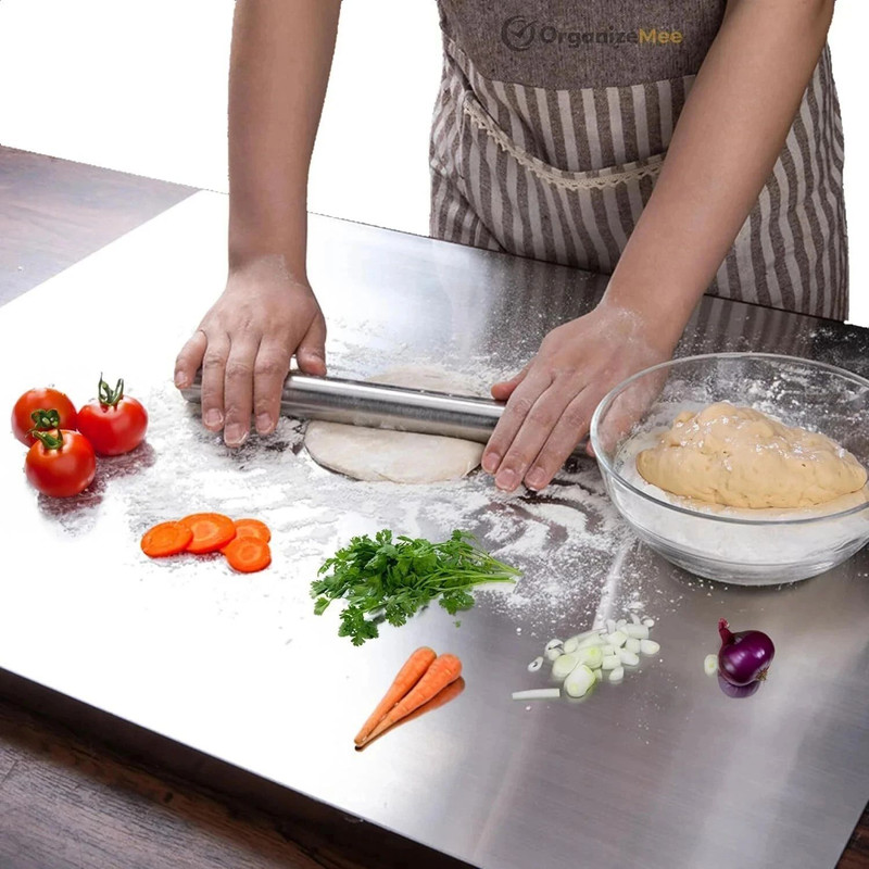 MKAY INOX Steel chopping board |Stainless Steel Cutting Board Stainless Steel Cutting Board(Steel Pack of 1 Dishwasher Safe)