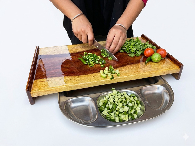 Kath valo Wooden Cutting Board(Brown Pack of 1)