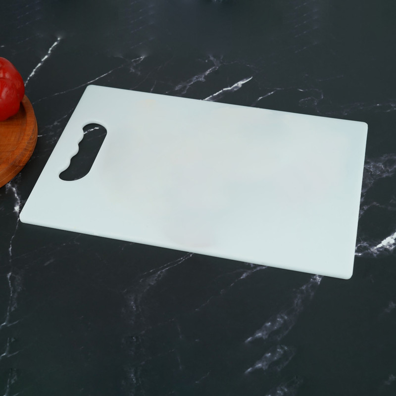 Mr.Detto Vegetable Meat Cutting/Fruit Cutting Hand Chopper Polypropylene Cutting Board(White Pack of 1 Dishwasher Safe)