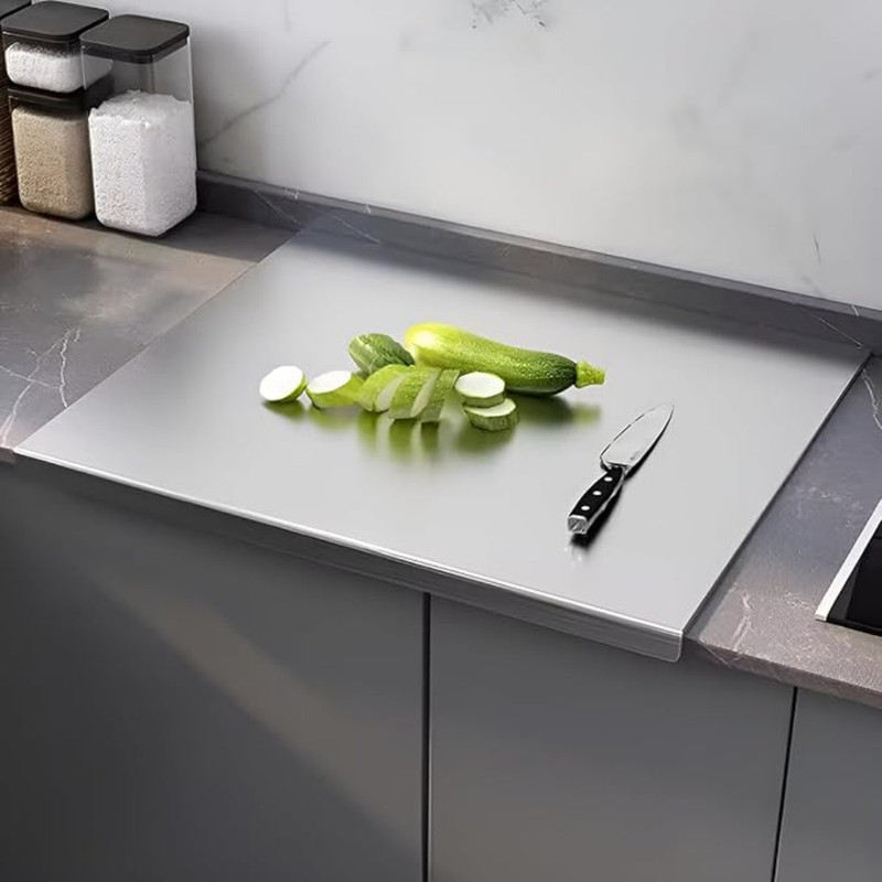 AmarIndustries SS 304 Chopping Cutting Board compatible on Kitchen Platform Stainless Steel Cutting Board(Steel Pack of 1)