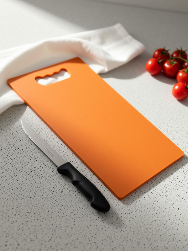 DEAGAN Fruit and Vegetable Chopping Board Plastic Cutting Board (MULTICOLOR, Pack of 1) Plastic Cutting Board(Red Pack of 1 Dishwasher Safe)