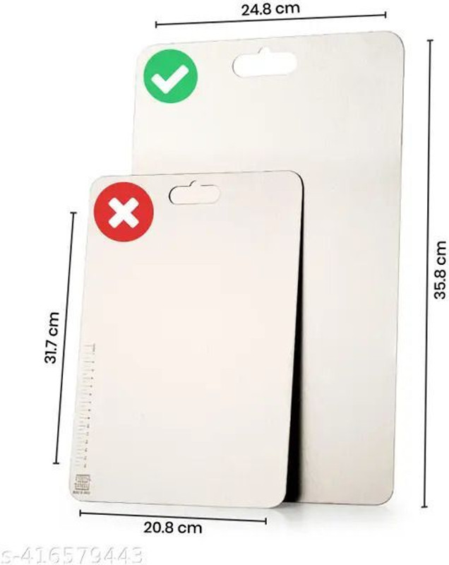 FEEDNIX Chopping Board for Kitchen (25*35.5cm)Double Sided Chopping Cutting Board Stainless Steel Cutting Board(Pack of 1 Dishwasher Safe)