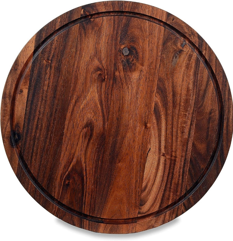 daisy craft Wooden cutting board for kitchen pizza serving board, chopping board Wooden Cutting Board(Brown Pack of 1)