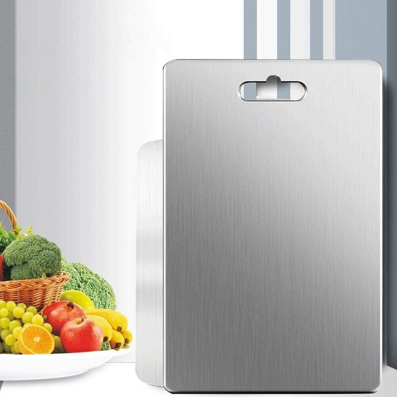 STROGAL Choping Bord steel choping bord 31 x 21 CM Stainless Steel Cutting Board(Steel Pack of 1 Dishwasher Safe)