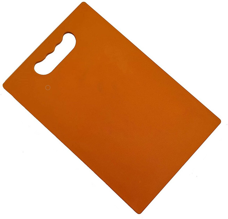 UNITYSALES Chopping Cutting Board for Fruit Vegetable Bread Meat Durable Safe & Heavy Duty Plastic Cutting Board(Orange Pack of 1 Dishwasher Safe)