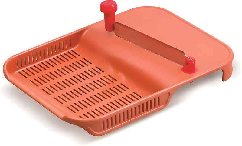 ACTIONWARE Cut N wash Vegetable Chopper Plastic Cutting Board(Brown Pack of 1 Dishwasher Safe)