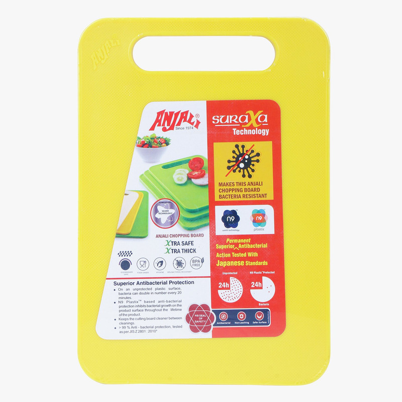 ANJALI Polypropylene Cutting Board(Yellow Pack of 1 Dishwasher Safe)