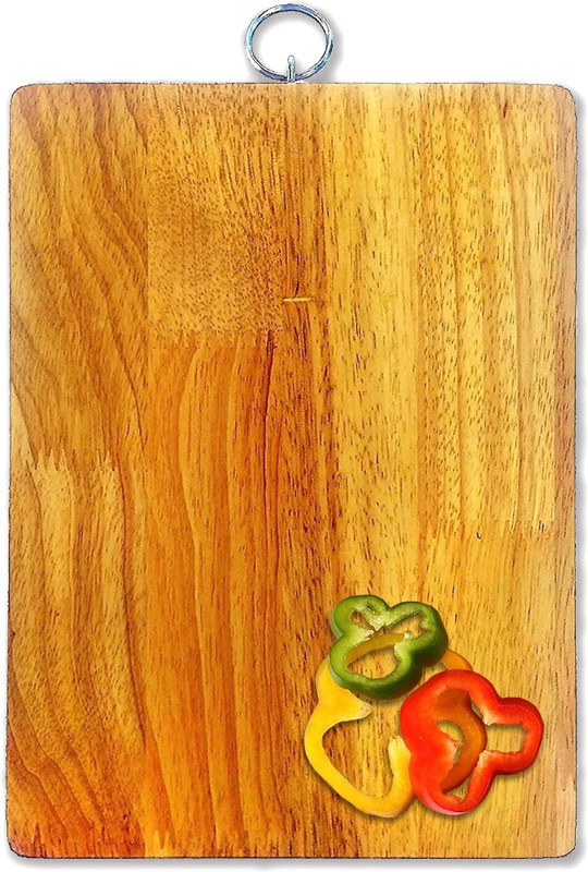 SVT Wooden Vegetable Fruit Meat Cheese Pizza Chopping Board & Wooden Cutting Board(Beige Pack of 1 Dishwasher Safe)