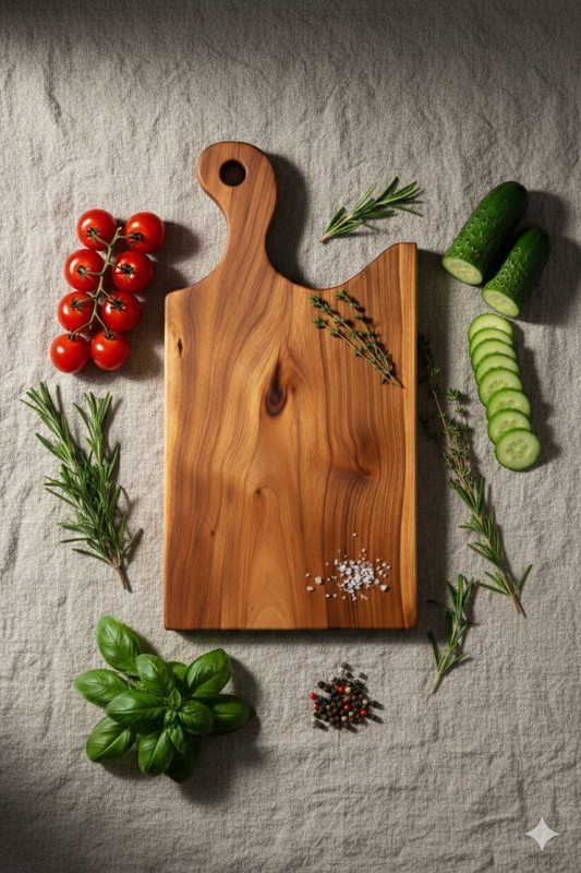 Kath valo Classic Wooden Chopping Board Wooden Cutting Board(Brown Pack of 1)