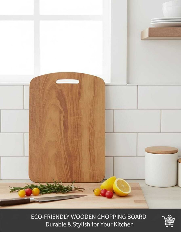 Narniza Wooden Chopping Board, Serving Platter for Kitchen Vegetables, Fruits & Cheese Wooden Cutting Board(Brown Pack of 1)