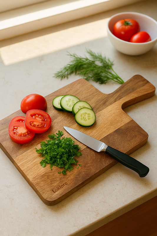 Hutson Mango Wood Chopping Board for Kitchen Vegetables, Fruits & Cheese, Eco-Friendly Wooden Cutting Board(Beige Pack of 1 Dishwasher Safe)