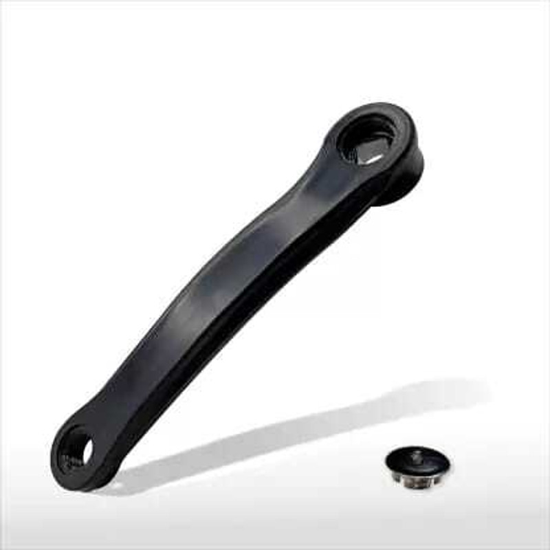 ghg Bicycle Crank Arm Left Cutterless Covered with Black PVC Without Pedal (Black) Mountain Bike, Racing Bike Wheel(Front and Rear Pack of cramk rod)