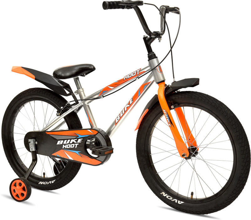 AVON HOOT 20T Kids Cycle Ideal for 5 to 8 Years age 85% Pre Fitted Attractive Design 20 T (inch) BMX Cycle(Single Speed, Silver, Rigid)