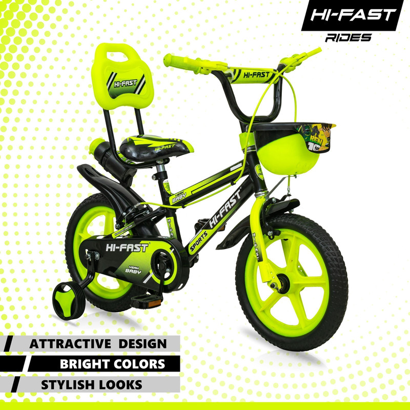 Hi-Fast Gangster Sports Cycle For 7 To 10 Years Boys & Girls (85% Assembled) 20 T (inch) Road Cycle(Single Speed, Green, Rigid)