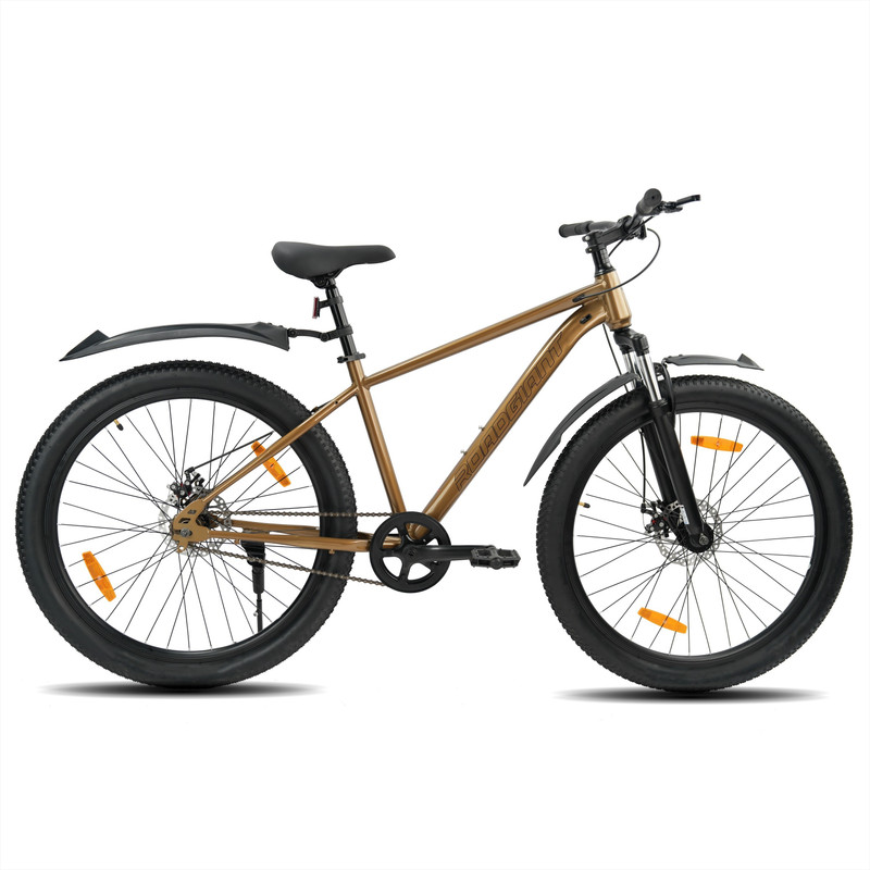 RoadGiant SQUAD29T||MTB||SteelBicycle||DualDiscBrakes||SingleSpeed||FrontSuspension 29 T (inch) Mountain Cycle(Single Speed, Brown, Only Front Suspension)