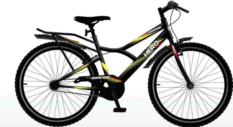 HERO SLINGSHOT IBC | Wheel Size 26 | Non-Suspension | POWER Brake | 26 T (inch) Mountain Cycle(Single Speed, Blue, Rigid)
