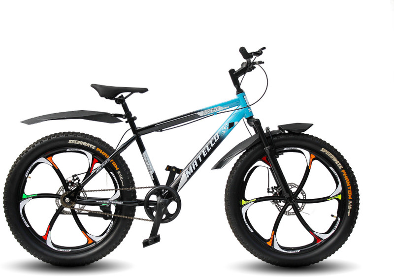 MATELCO ULTRA MG24 SKY 24x300 TYRE 26 T (inch) Mountain Cycle(Single Speed, Blue, Only Front Suspension)